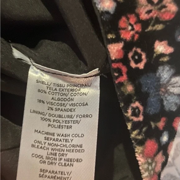 LOFT FLORAL PRINT SOFT FINE WALE CORDUROY A LINE SKIRT SIZE 2 - Picture 9 of 11